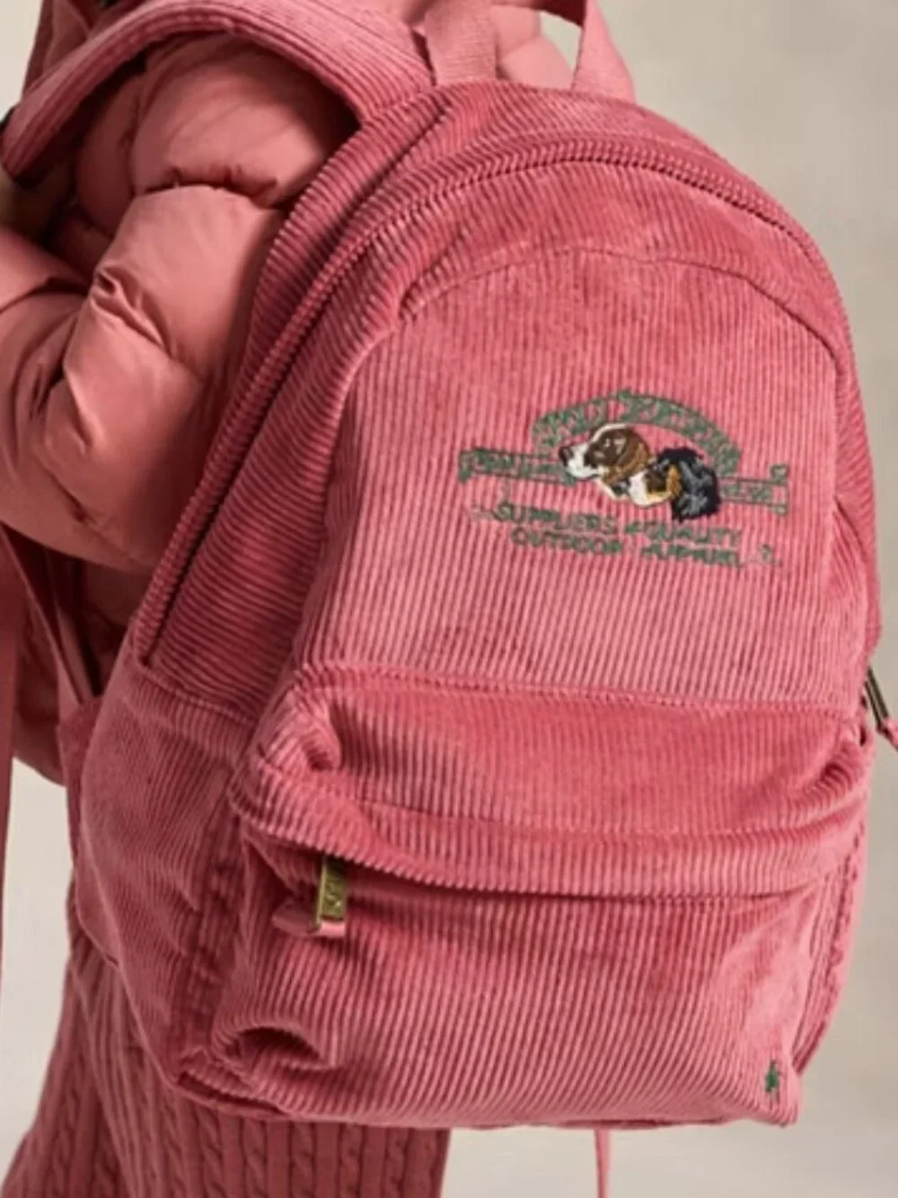 Polo Ralph Lauren Girls Corduroy Backpack, 14
